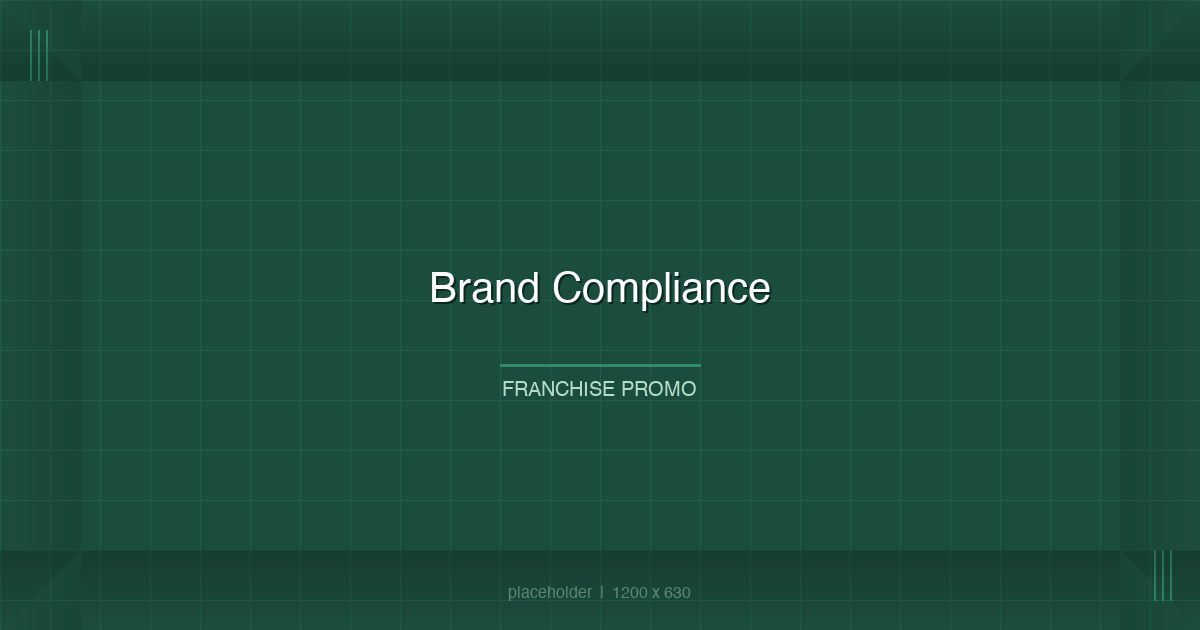 Brand compliance review dashboard for franchise marketing materials