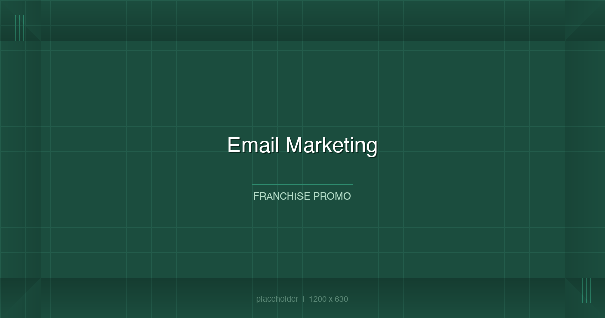 Email marketing automation dashboard showing franchise campaign performance