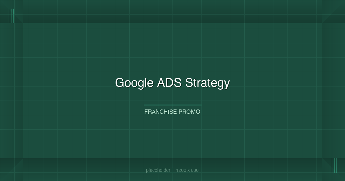 Google Ads campaign management dashboard for franchise locations