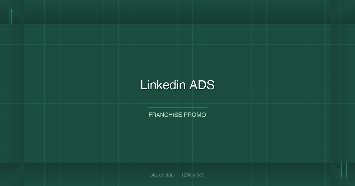 LinkedIn advertising dashboard targeting franchise development prospects