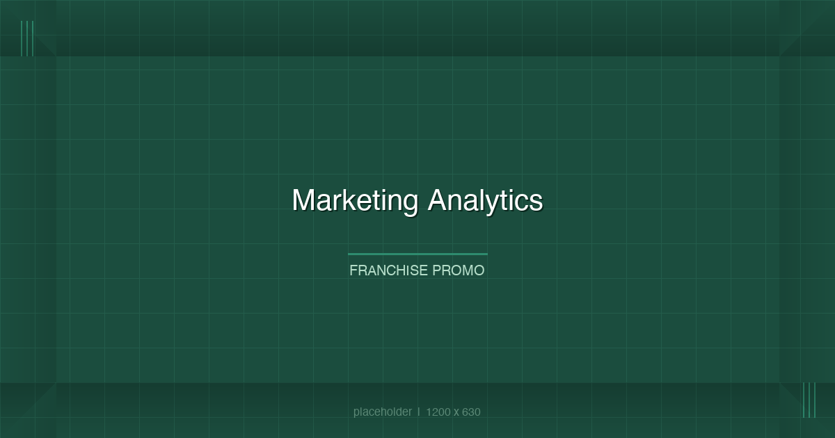Marketing analytics dashboard showing franchise system-wide performance metrics