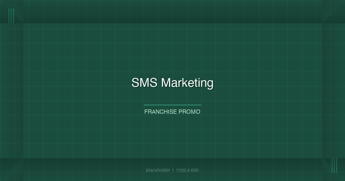 SMS marketing campaign interface showing franchise promotions and customer engagement