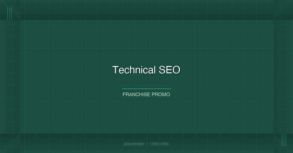 Technical SEO audit interface showing franchise website performance metrics