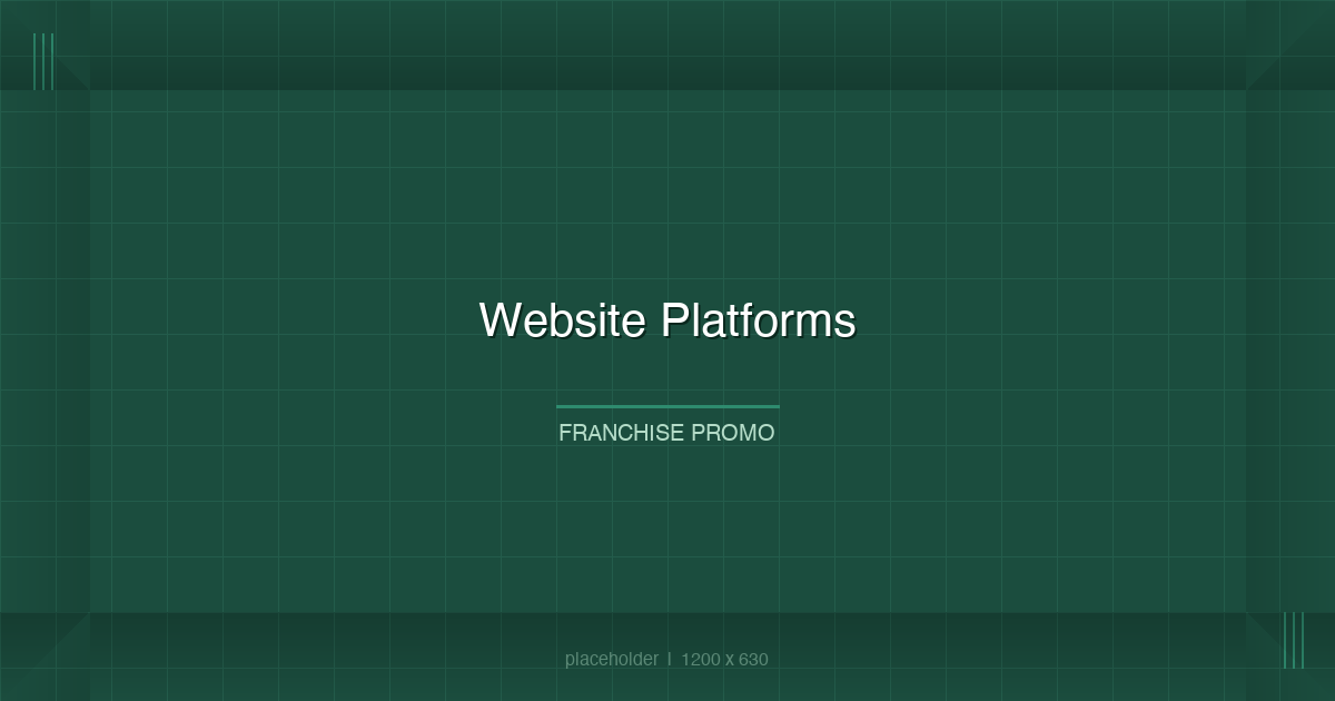 Comparison chart of franchise website platforms showing features and pricing